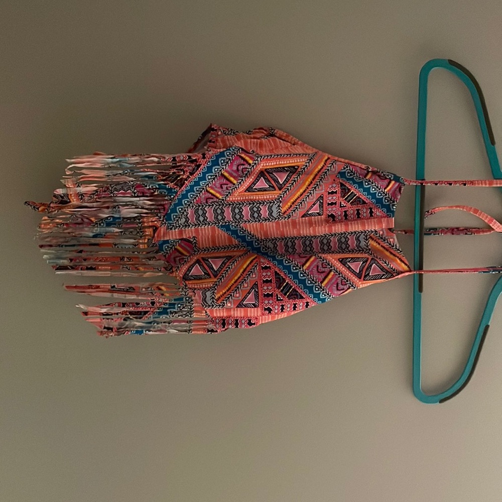 Aztec print bikin top